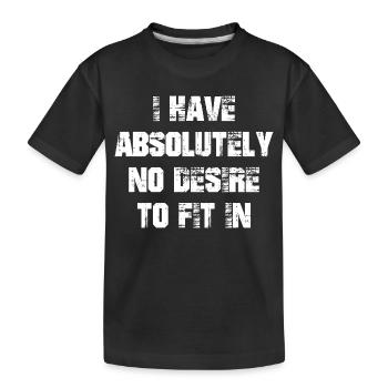 Je n’ai absolument aucune envie de m’intégrer - T-shirt bio Premium Enfant - noir - Devant