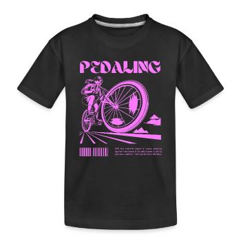 Puissance de pédalage – liberté sur deux roues - T-shirt bio Premium Enfant - noir - Devant