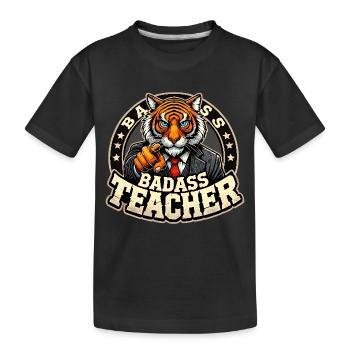Badass professeur Tiger Strictly Cool cadeau - T-shirt bio Premium Enfant - noir - Devant