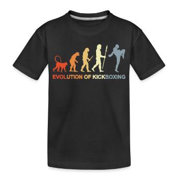 Vintage Kickboxer Evolution - T-shirt bio Premium Enfant - noir - Devant