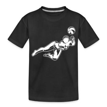 Beach-volley filles - T-shirt bio Premium Enfant - noir - Devant