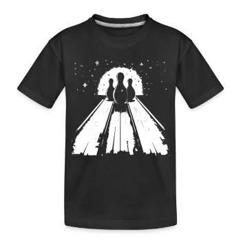 Bowling - Kinder Premium Bio T-Shirt - Schwarz - Vorne