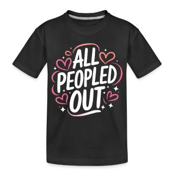 Introvertierter asozialer introvertierter - Kinder Premium Bio T-Shirt - Schwarz - Vorne