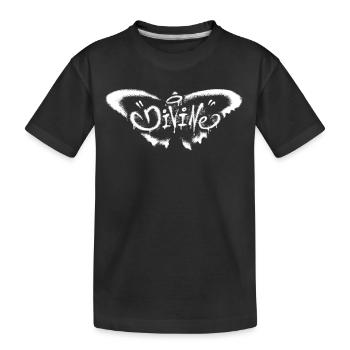 Grunge-Schmetterling – Mystische Transformation - Kinder Premium Bio T-Shirt - Schwarz - Vorne