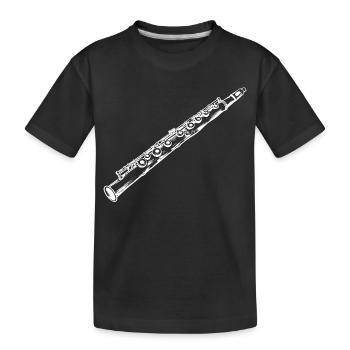 Dessin de flûte traversière - T-shirt bio Premium Enfant - noir - Devant