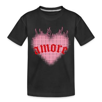 Brennende Liebe - Kinder Premium Bio T-Shirt - Schwarz - Vorne