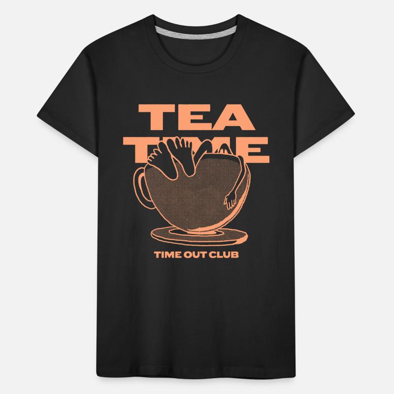 Tea Time – Entspannte Auszeit Kinder Premium Bio T-Shirt