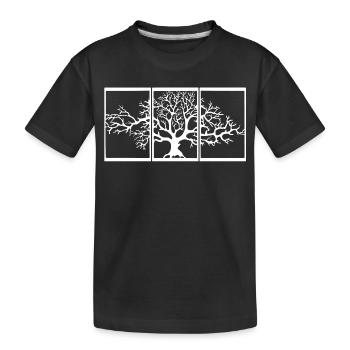Nature View (White) - Kids' Premium Organic T-Shirt - black - Front