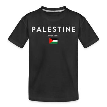 Drapeau de la Palestine, fierté palestinienne - T-shirt bio Premium Enfant - noir - Devant