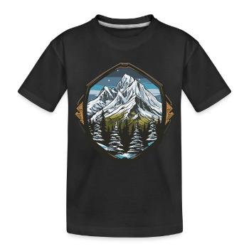 Alpes Montagne - T-shirt bio Premium Enfant - noir - Devant