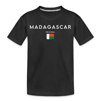 Drapeau de Madagascar, fierté malgache - T-shirt bio Premium Enfant - noir - Devant