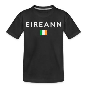 Flagge von Irland, Irish Pride - Kinder Premium Bio T-Shirt - Schwarz - Vorne