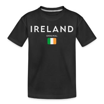 Flagge von Irland, Irish Pride - Kinder Premium Bio T-Shirt - Schwarz - Vorne