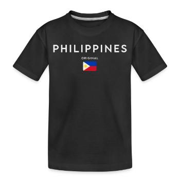 Drapeau philippin, fierté philippine - T-shirt bio Premium Enfant - noir - Devant