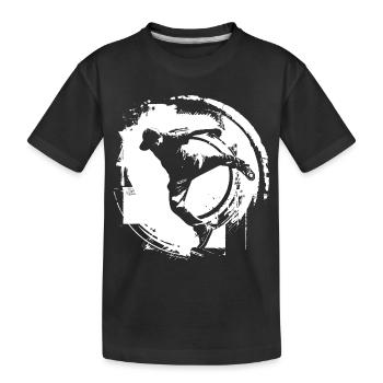 Breakdancer Drawing - Kids' Premium Organic T-Shirt - black - Front