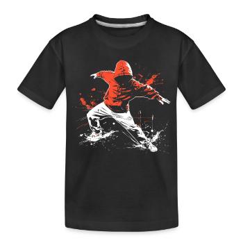 Breakdancer Street Art - Kids' Premium Organic T-Shirt - black - Front