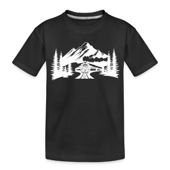 Chemin de fer - T-shirt bio Premium Enfant - noir - Devant