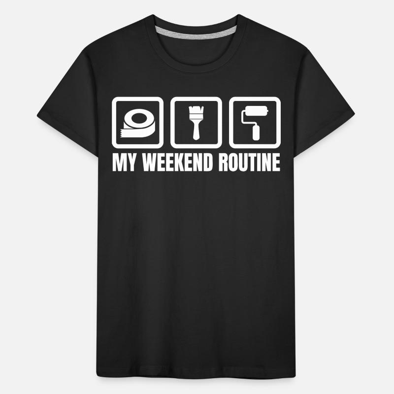 My Weekend Routine Kids' Premium Organic T-Shirt