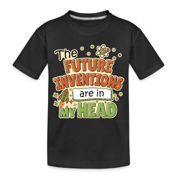 Future Inventions - Kids' Premium Organic T-Shirt - black - Front