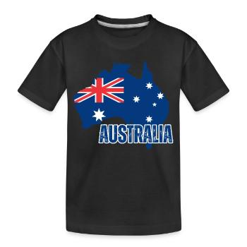Drapeau australien, fierté australienne - T-shirt bio Premium Enfant - noir - Devant