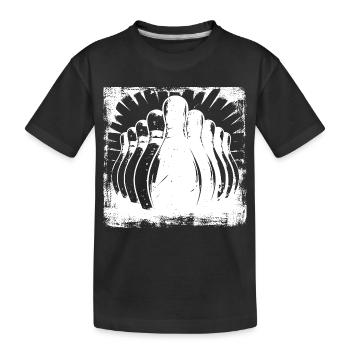 Skittles Bowling - Kids' Premium Organic T-Shirt - black - Front