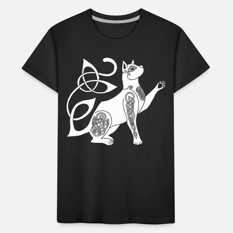 Celtic White Cat Kids' Premium Organic T-Shirt