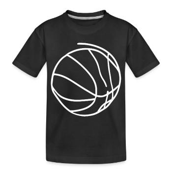 Basketball Skizze - Kinder Premium Bio T-Shirt - Schwarz - Vorne