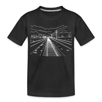 Chemin de fer - T-shirt bio Premium Enfant - noir - Devant