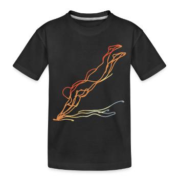 Natation Look Vintage - T-shirt bio Premium Enfant - noir - Devant