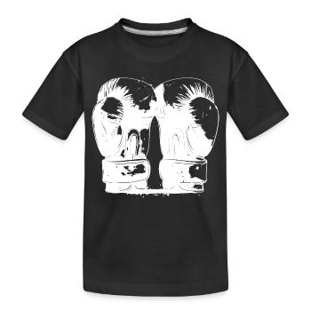 Boxhandschuhe - Kinder Premium Bio T-Shirt - Schwarz - Vorne
