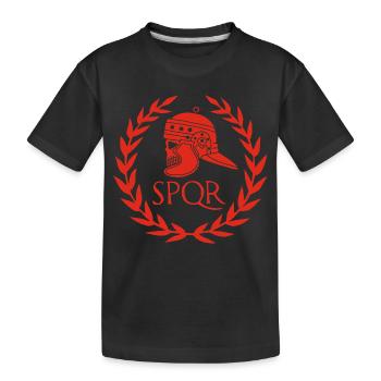 Roman Empire and the Red Skull - Kids' Premium Organic T-Shirt - black - Front