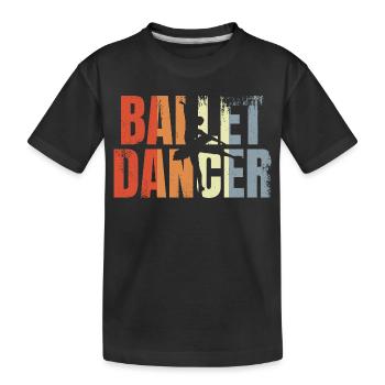 Danseuse de ballet vintage - T-shirt bio Premium Enfant - noir - Devant