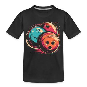 Boules de bowling Synthwave - T-shirt bio Premium Enfant - noir - Devant