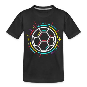 Soccer Ball Drawing - Kids' Premium Organic T-Shirt - black - Front