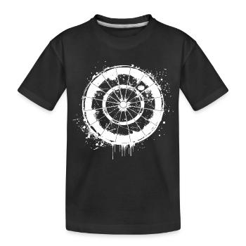 Dartscheibe Streetart - Kinder Premium Bio T-Shirt - Schwarz - Vorne