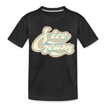 Eis Swirl - Kinder Premium Bio T-Shirt - Schwarz - Vorne