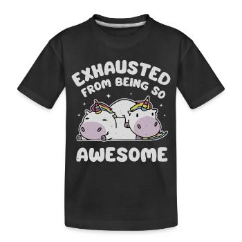 Épuisé d’être si génial - T-shirt bio Premium Enfant - noir - Devant