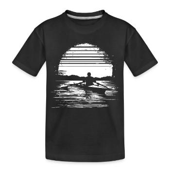 Croquis d’aviron - T-shirt bio Premium Enfant - noir - Devant