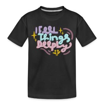 Ressentez profondément le pastel - T-shirt bio Premium Enfant - noir - Devant