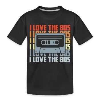 80er Jahre Liebhaber - Kinder Premium Bio T-Shirt - Schwarz - Vorne