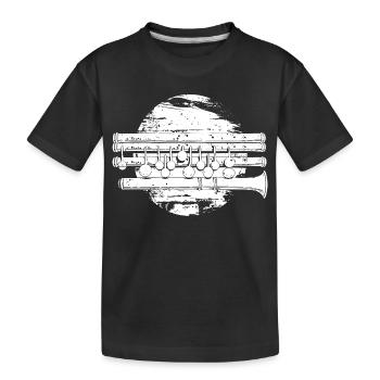 Dessin de flûte traversière - T-shirt bio Premium Enfant - noir - Devant