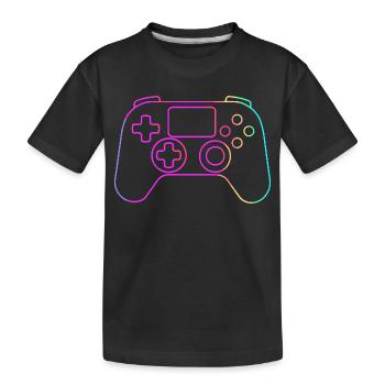 Game Controller Sketch - Kids' Premium Organic T-Shirt - black - Front