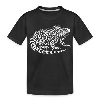 Iguane tribal - T-shirt bio Premium Enfant - noir - Devant