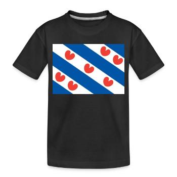 Drapeau frison - T-shirt bio Premium Enfant - noir - Devant