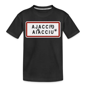 Panneau Ajaccio - T-shirt bio Premium Enfant - noir - Devant