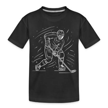 Eishockey Liebhaber Zeichnung - Kinder Premium Bio T-Shirt - Schwarz - Vorne