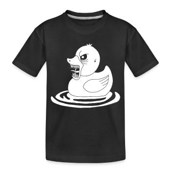 Canard démoniaque blanc - T-shirt bio Premium Enfant - noir - Devant