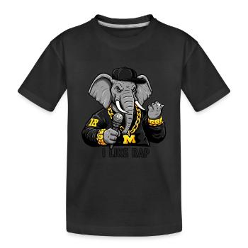 Éléphant Rappeur : Style Rap et Attitude ! - T-shirt bio Premium Enfant - noir - Devant