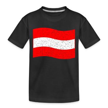 Drapeau vintage de l’Autriche - T-shirt bio Premium Enfant - noir - Devant