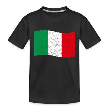 vintage Italian flag - Kids' Premium Organic T-Shirt - black - Front